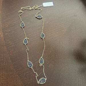Pannee Gold Long Decorative Necklace